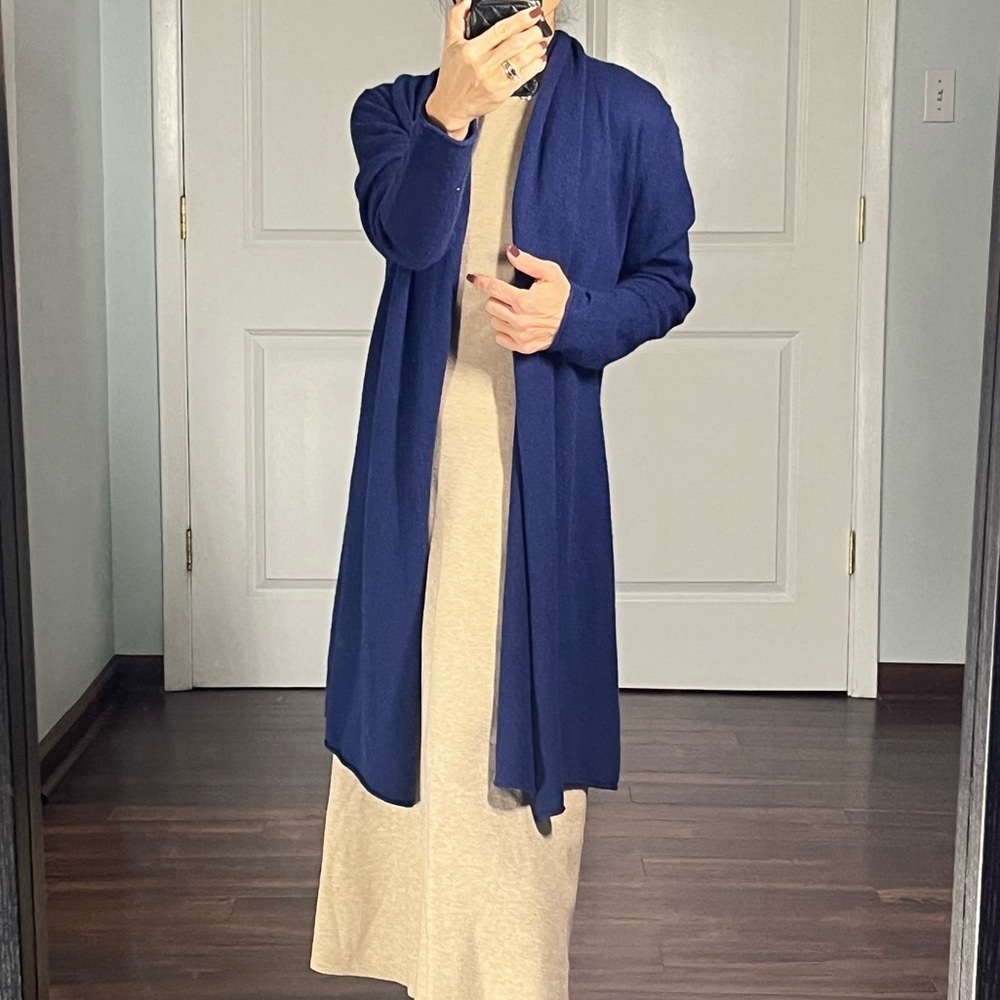 Claudia Nichole 100% cashmere open longline cardigan size SP